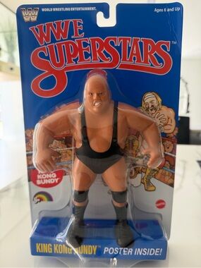 Mattel King Kong Bundy Wrestling Figure - Black and Flesh Tone